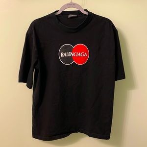 Balenciaga Mastercard Logo Oversized Fit T-Shirt